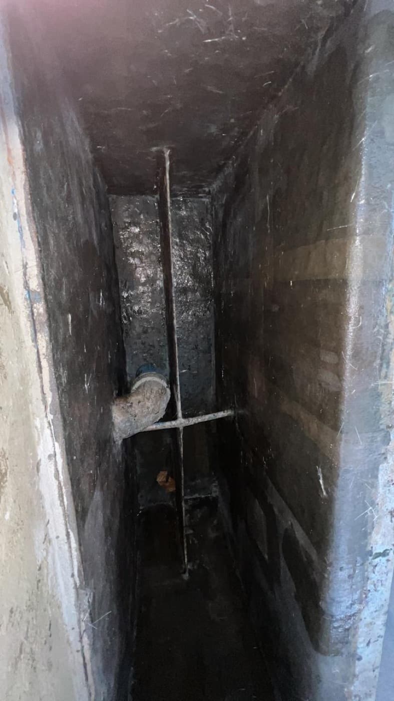 Laminação de fibra em caixa separadora de água e óleo